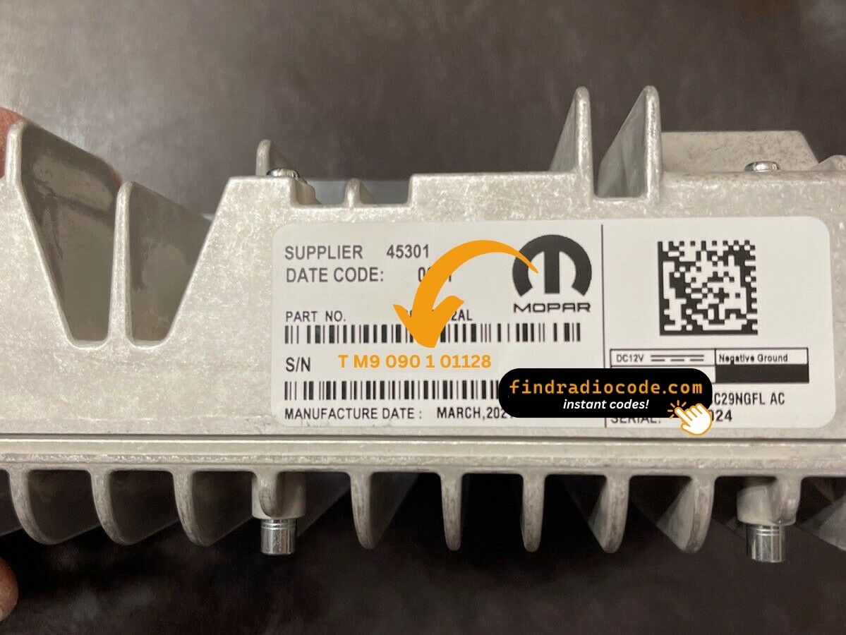 Chrysler Uconnect 12.0 UCX anti theft unlock using serial number